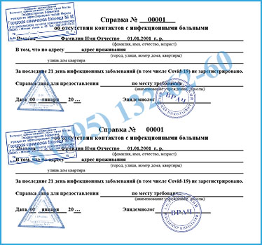 справка об отсутствии контактов Купить справку об отсутствии контактов с инфекционно-больными в Королёве